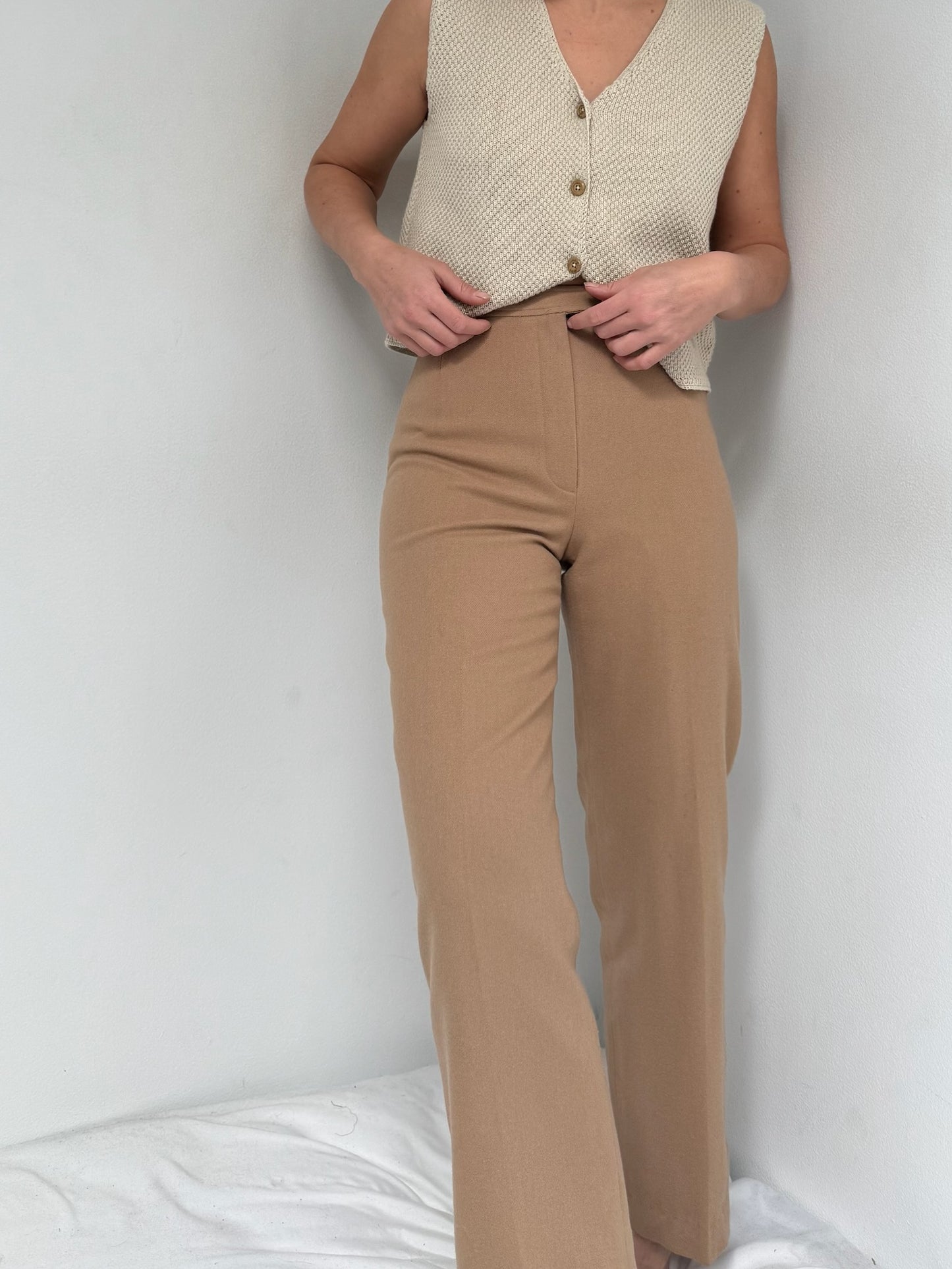 Vintage Butterscotch Wool Trousers