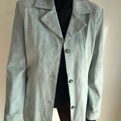Lovely Vintage Powder Blue Suede Jacket