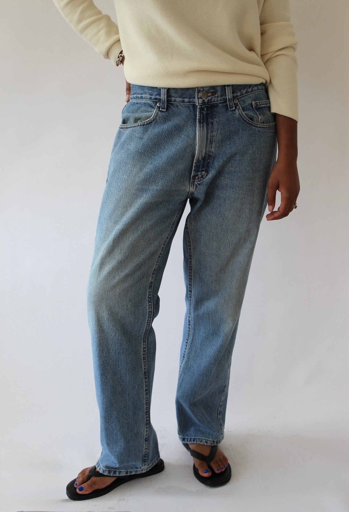 Vintage Harley Davidson Blue Jeans
