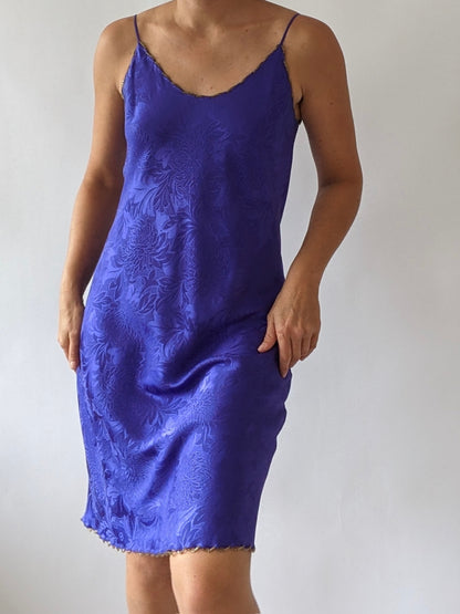 Rare Vintage Carol Peretz Floral Silk Slip Dress