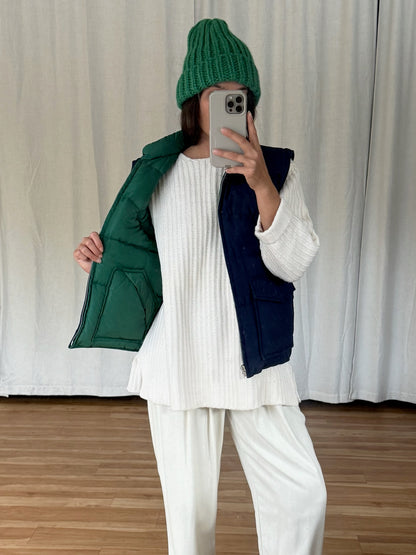 Vintage Reversible Down Puffer Vest