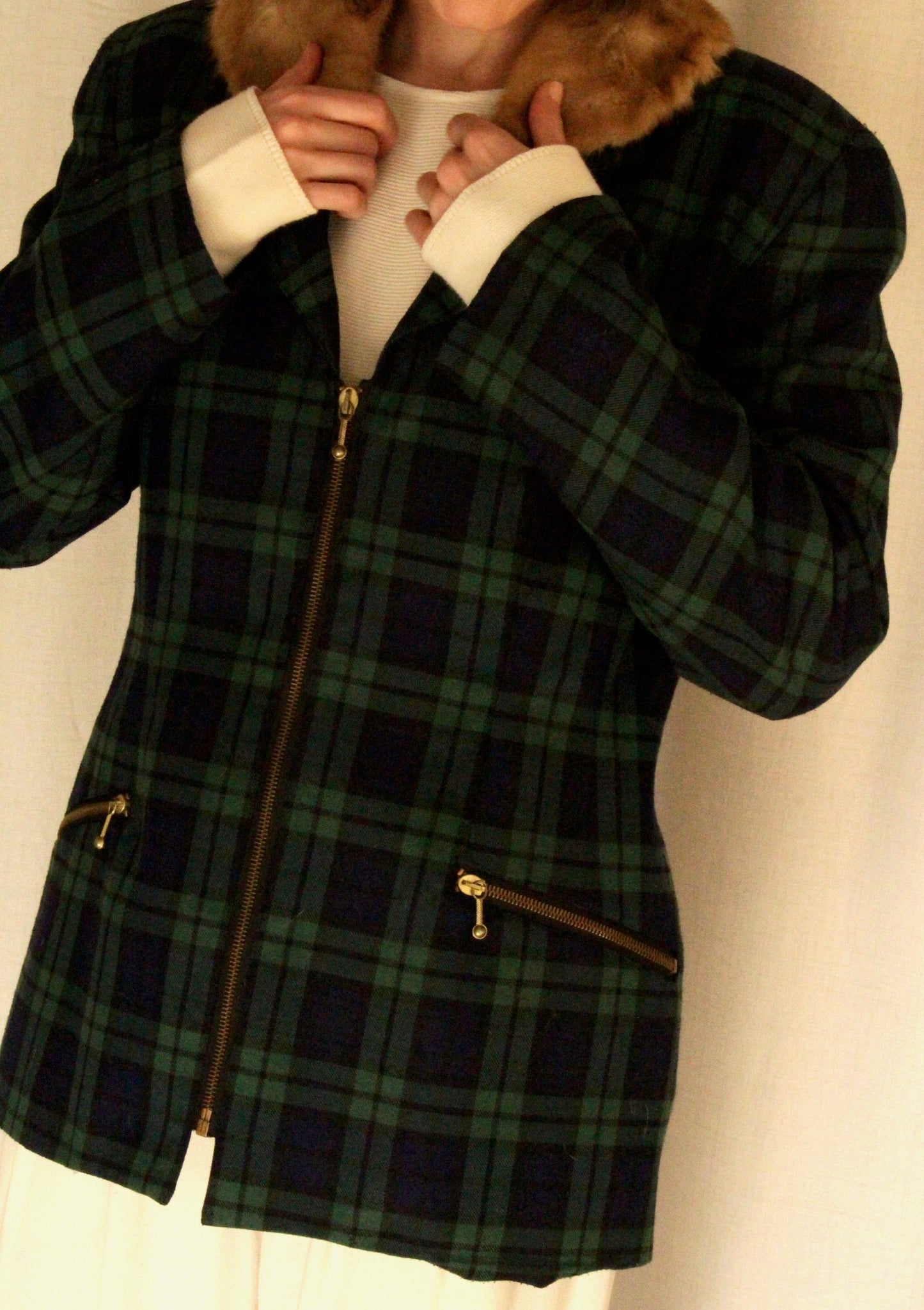 Vintage Woven Plaid Jacket