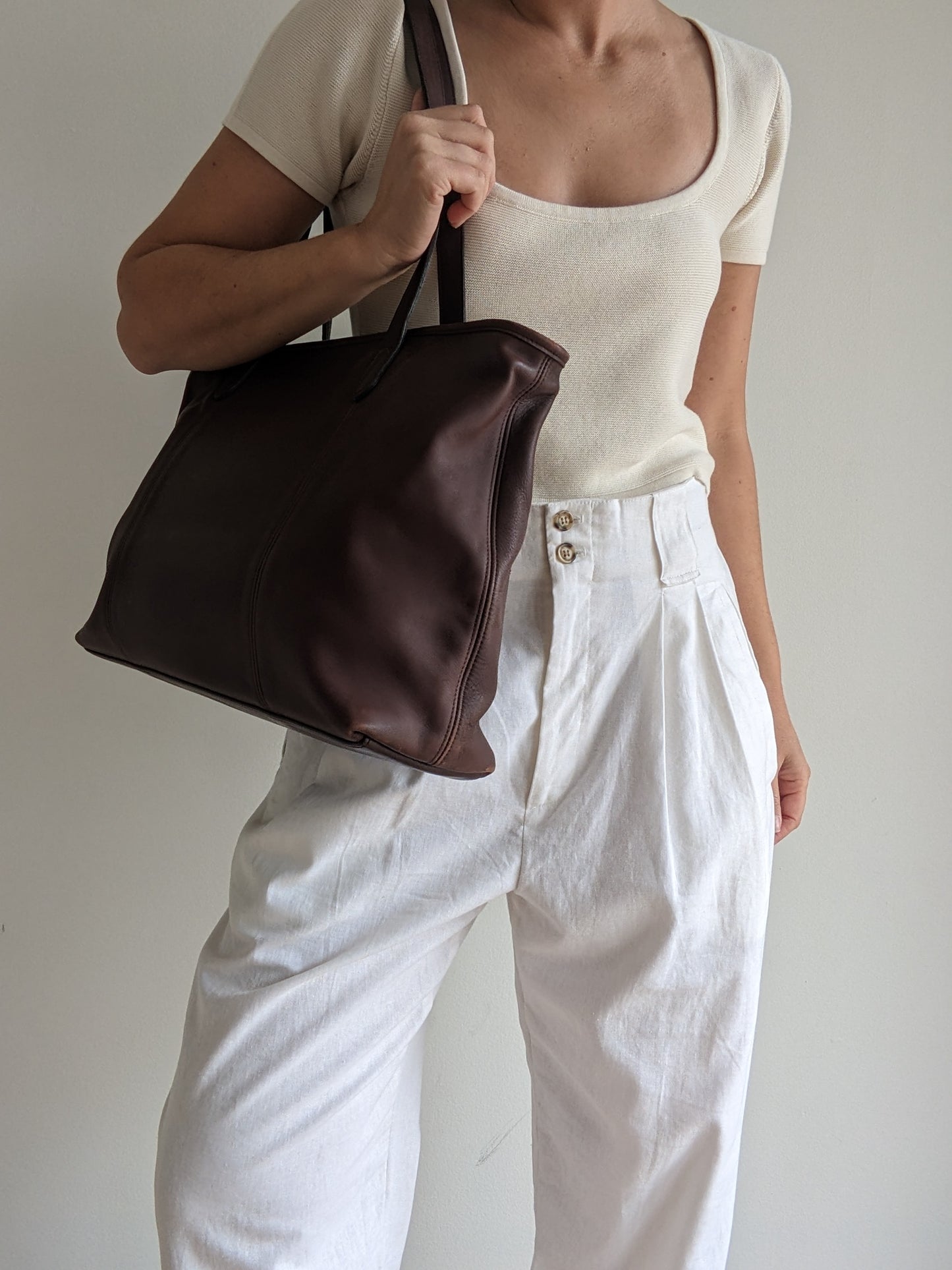 Amazing 90s Coach Chocolate Leather City Tote
