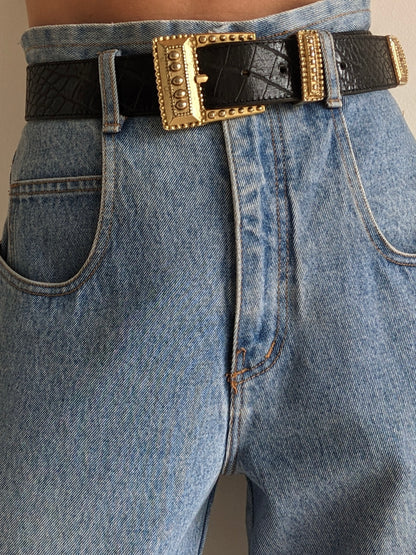 Statement Vintage Dana Buchman Leather Belt
