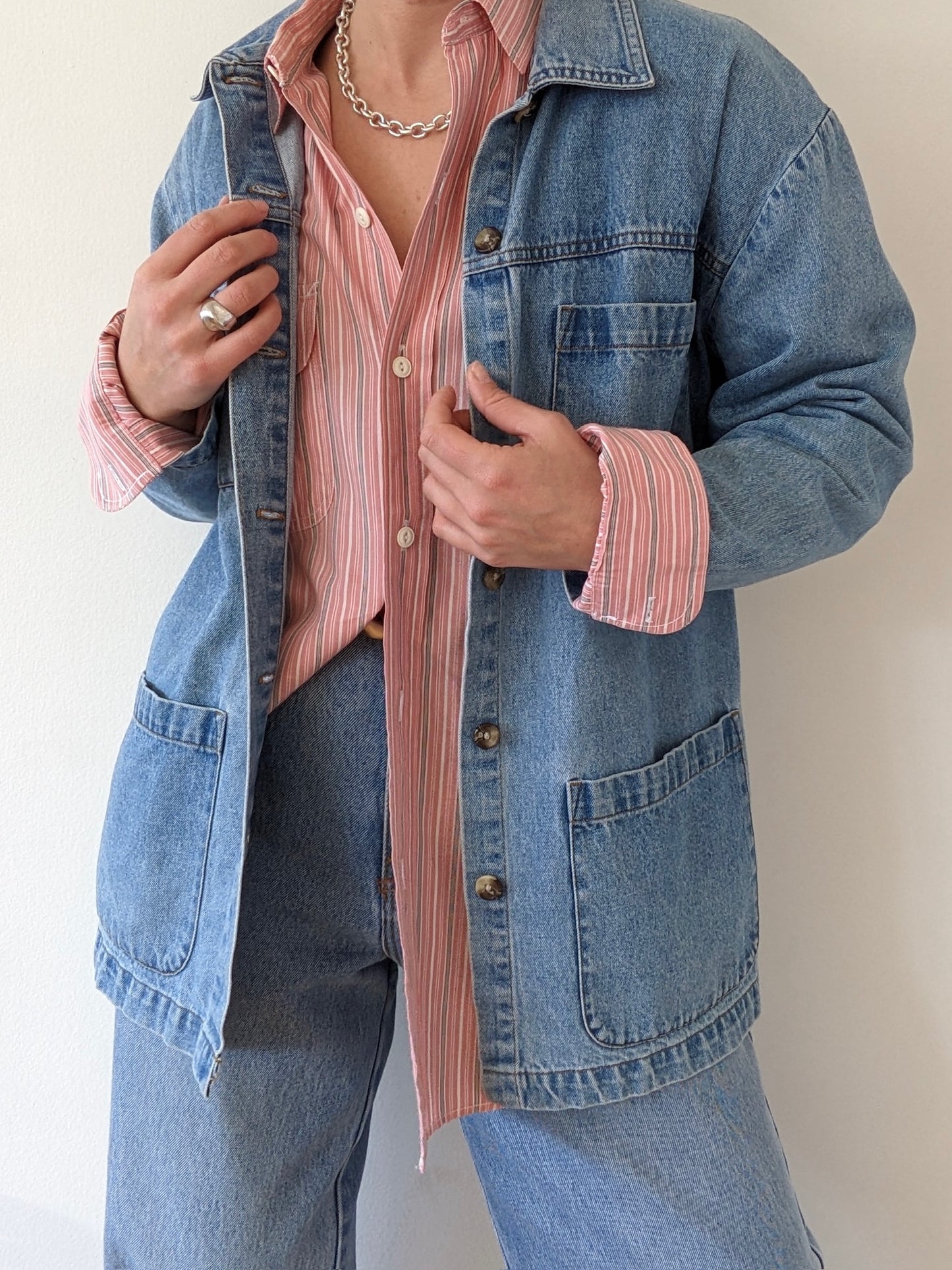 Vintage Denim Chore Coat