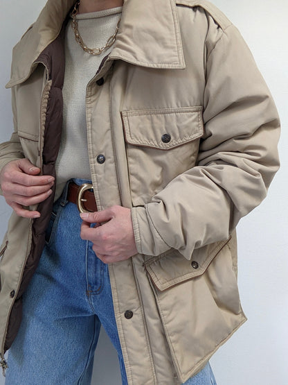 Vintage Latte Down Chore Puffer Coat