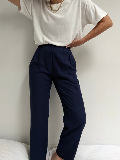 Vintage Midnight Pleated Trousers