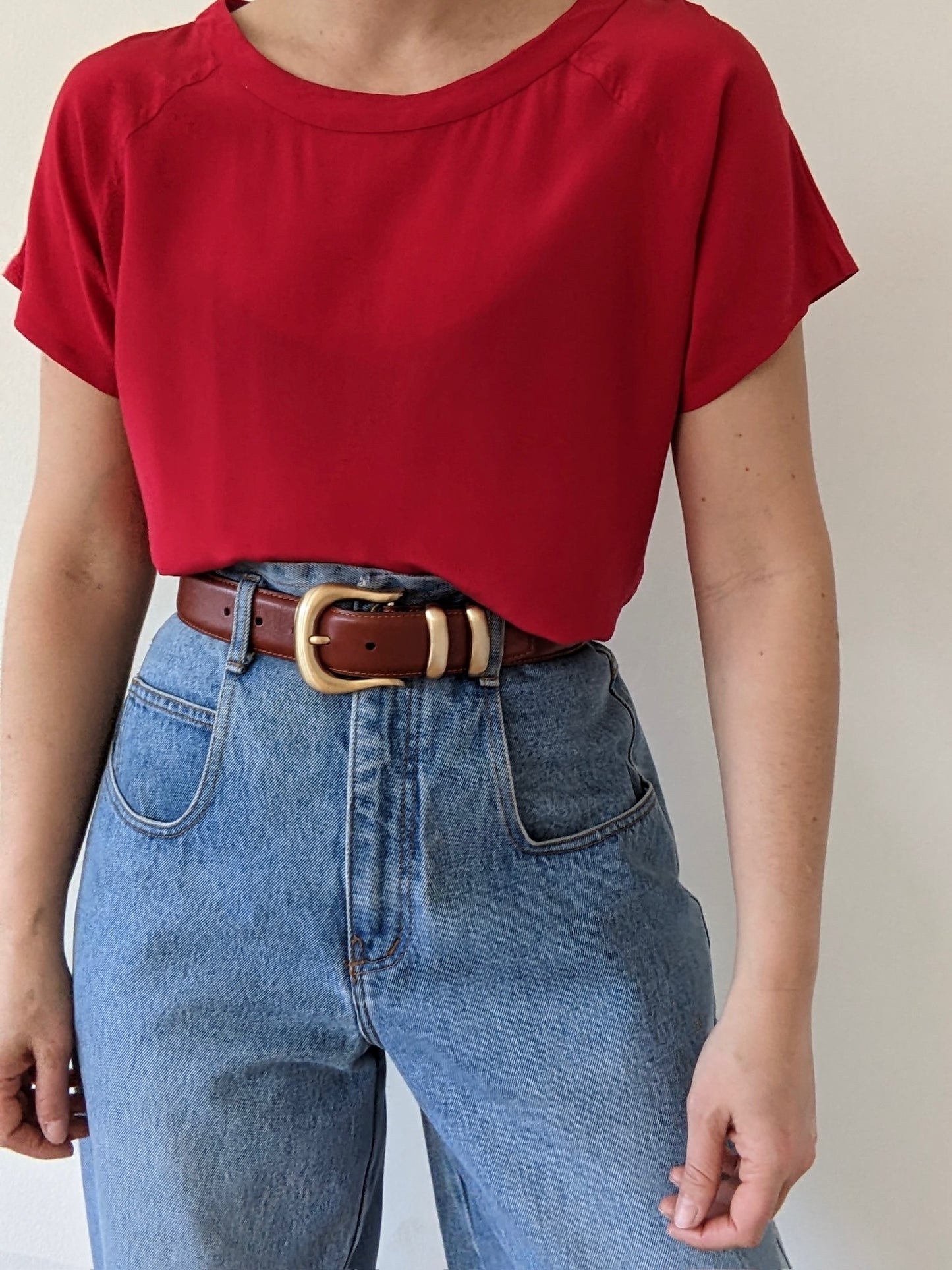 Vintage Paprika Silk Tee