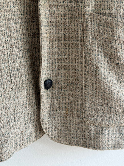Vintage FLAX Woven Linen & Wool Jacket