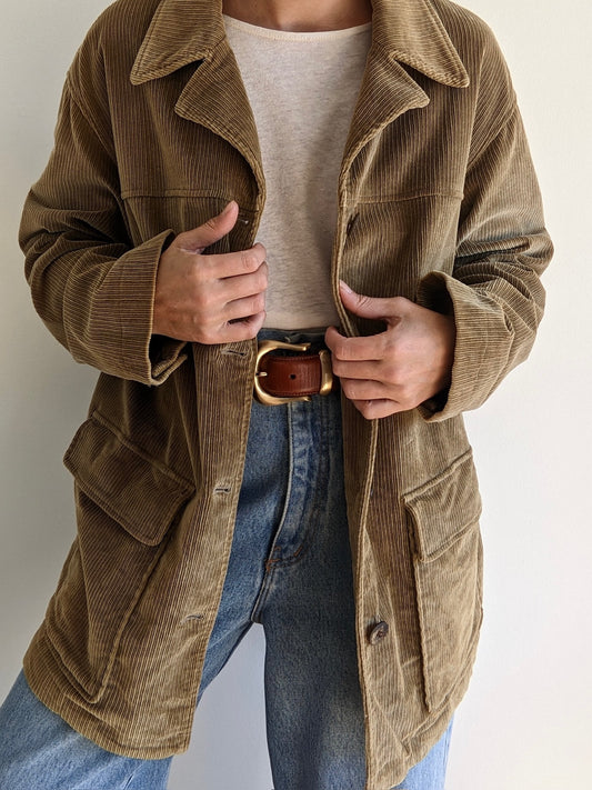 Vintage Almond Corduroy Chore Jacket