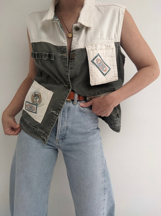 Amazing Vintage Guess "Earth Watch" Vest