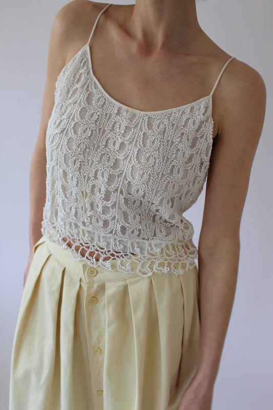 Vintage Cream Lace Tank