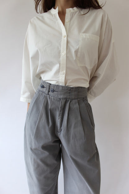 Vintage Slate Wide-Leg Trousers