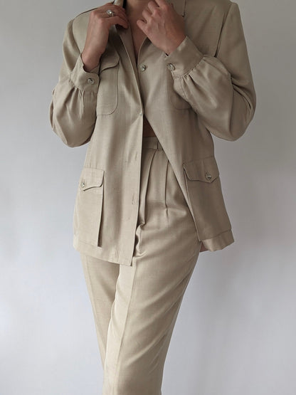 Stunning Vintage Silk Pant Set