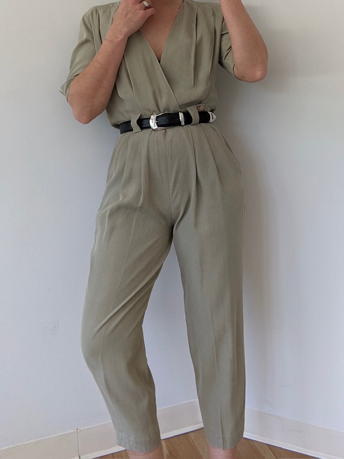 Sweetest Vintage Pleated Jumpsuit