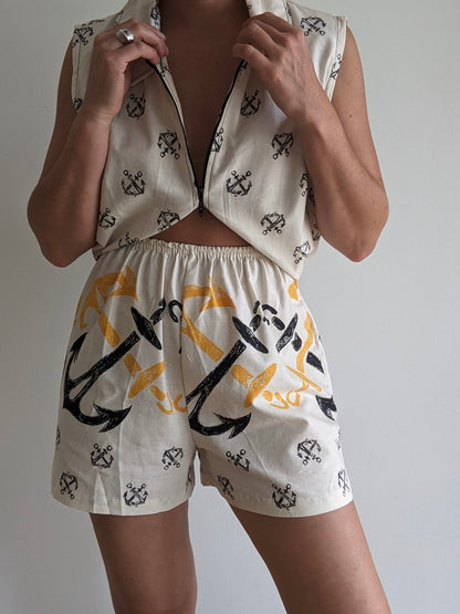 Amazing Vintage Anchor Duster & Short Set