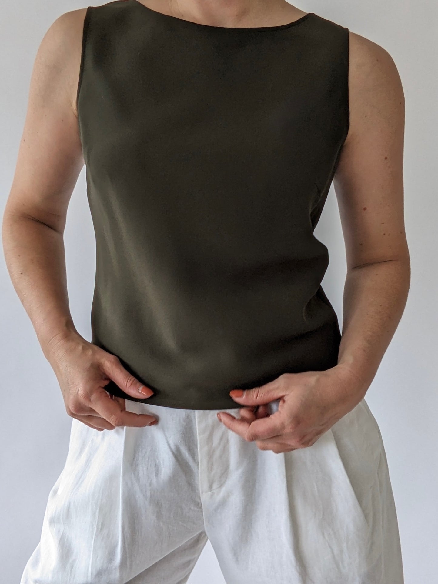 Vintage Lafayette 148 Olive Tank Top