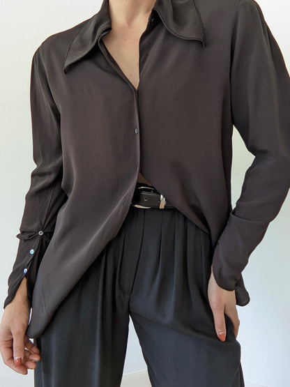 Stunning Vintage Faded Black Blouse