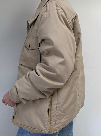 Vintage Latte Down Chore Puffer Coat
