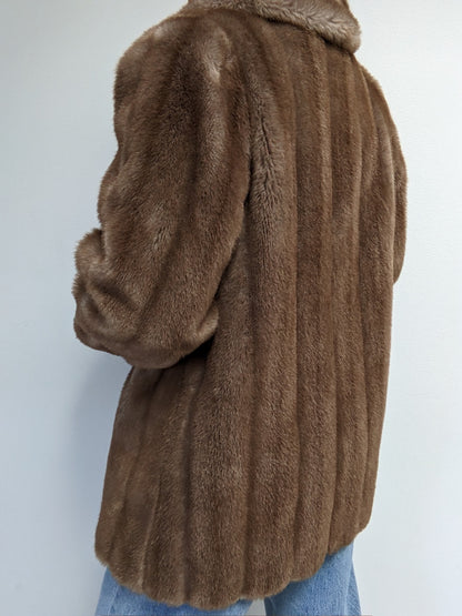 Luxury Vintage Plush Faux Fur Coat