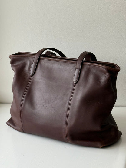 Amazing 90s Coach Chocolate Leather City Tote