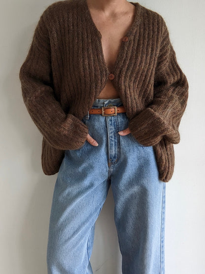 Vintage Chestnut Mohair Cardigan