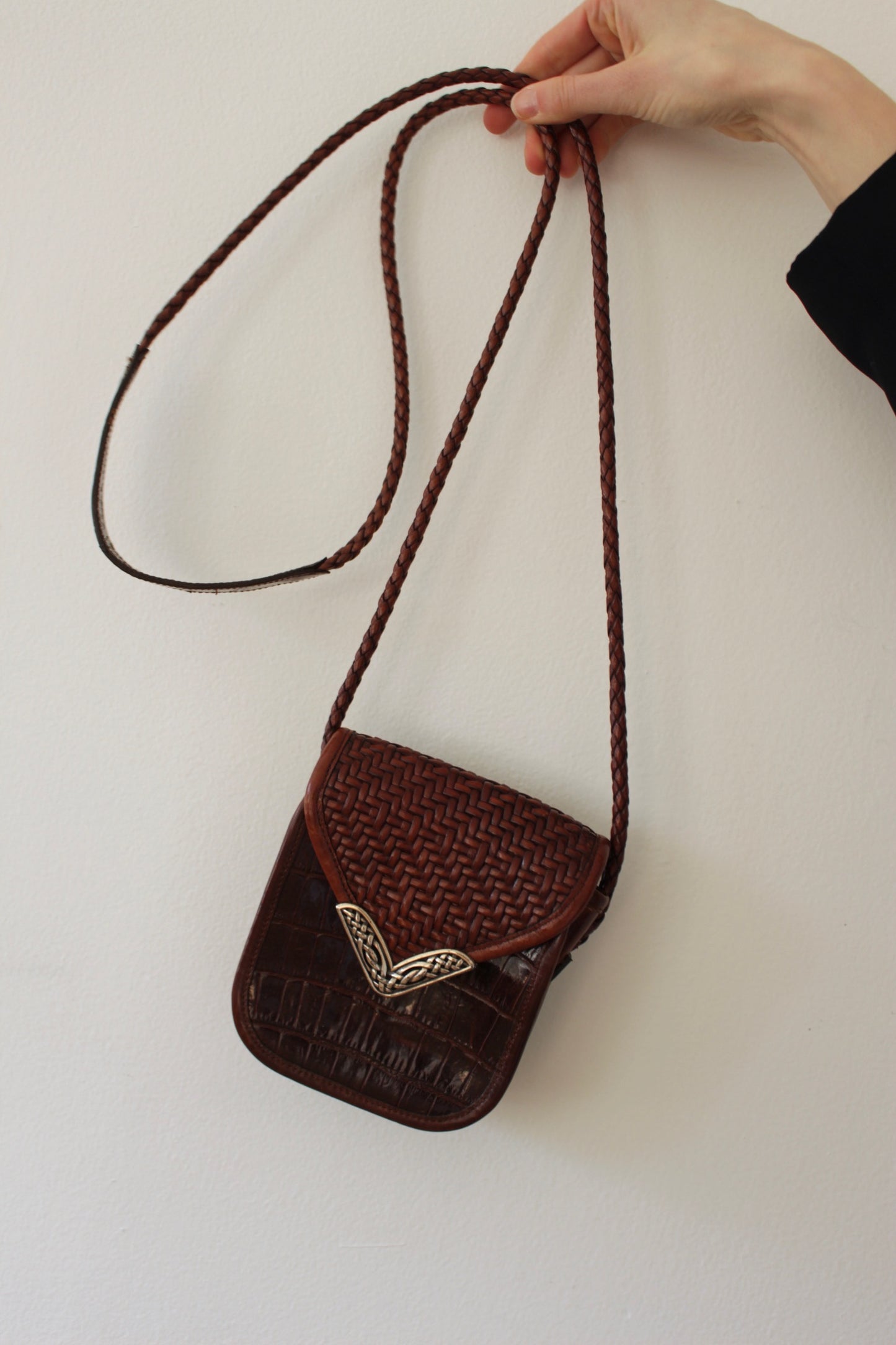Sweetest Vintage Embossed Leather Crossbody Bag