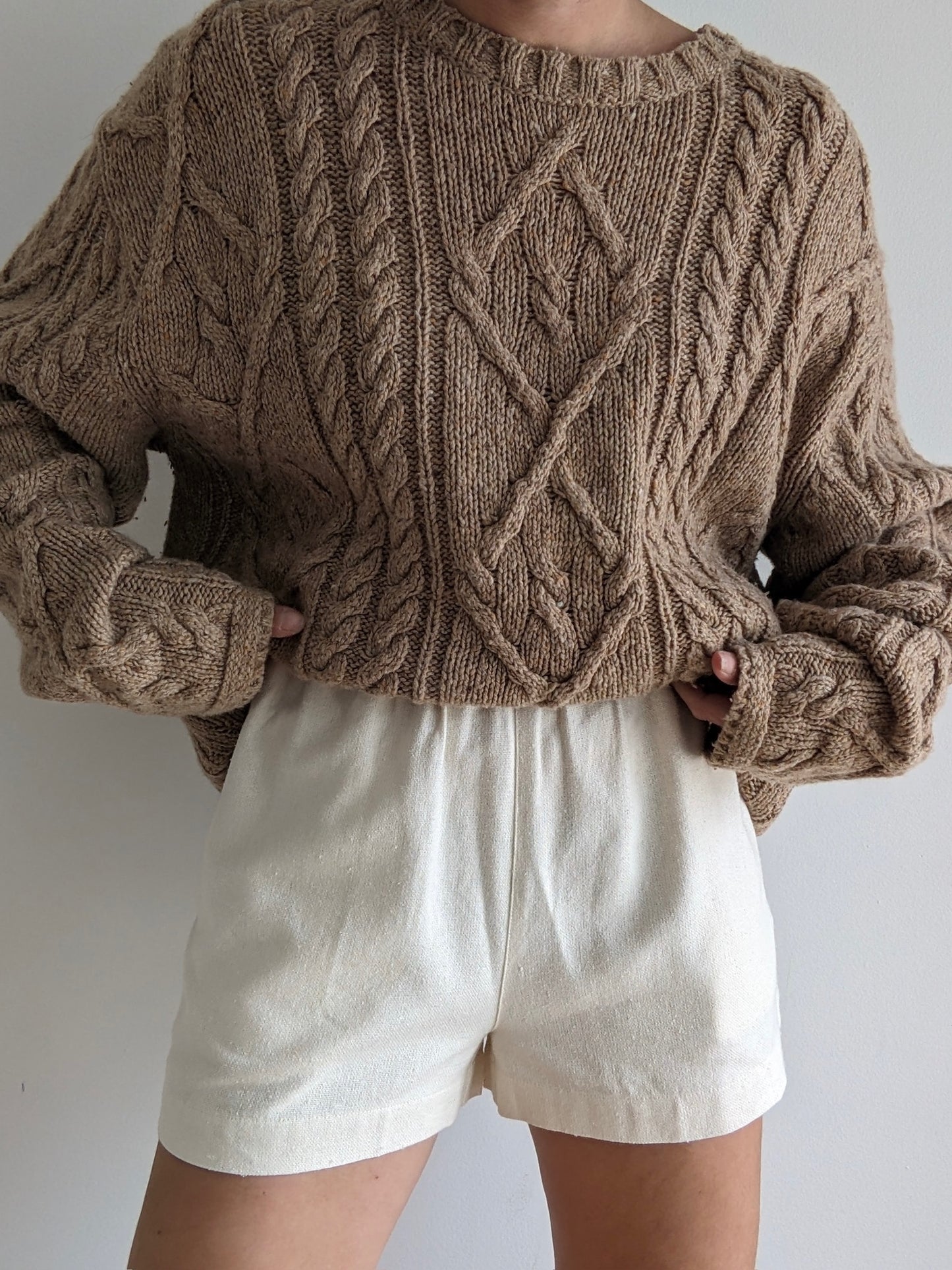 Vintage Almond Italian Wool Sweater