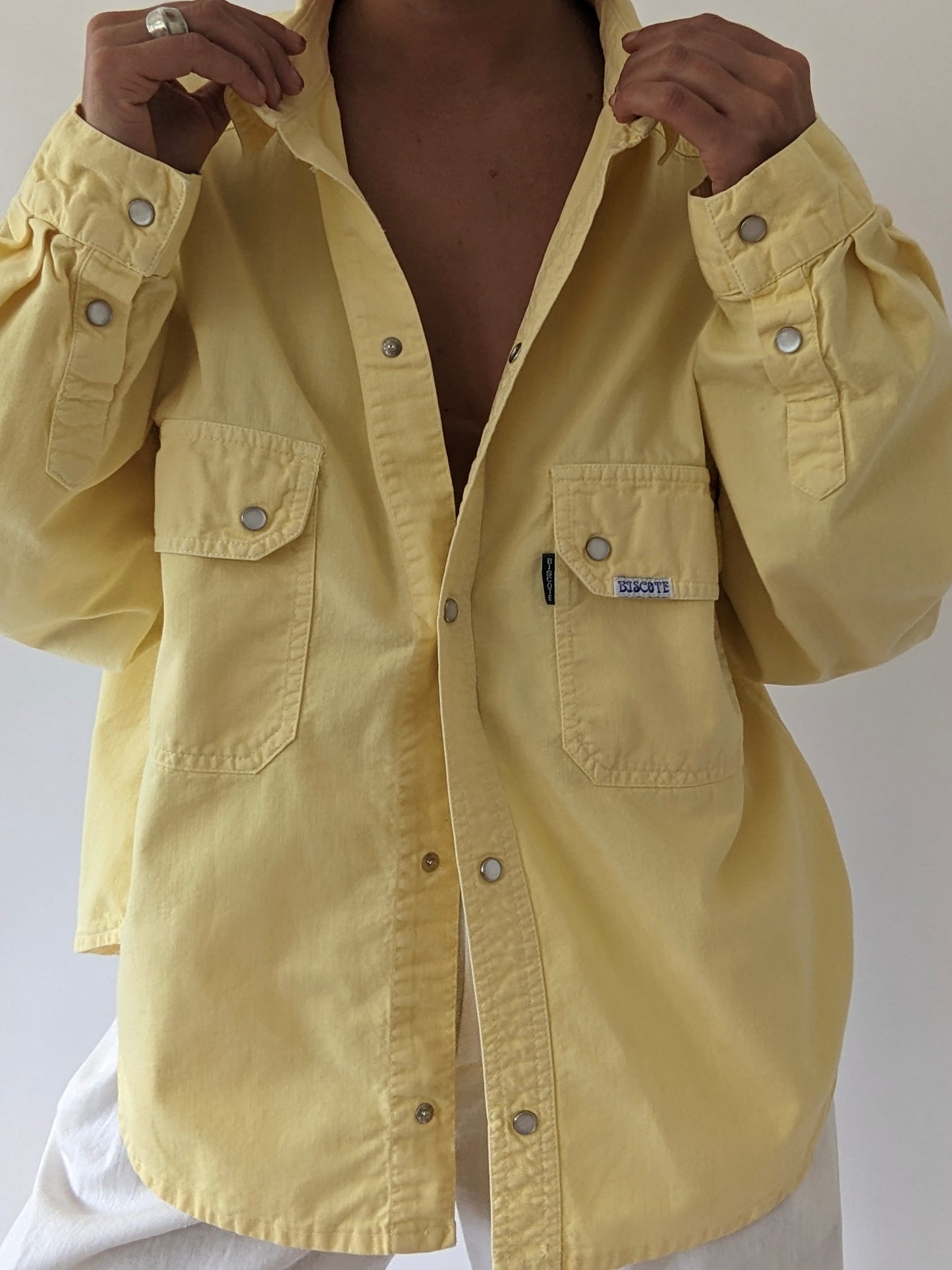 Vintage Faded Lemon Snap Shirt