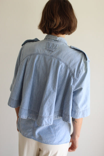 Rare Vintage Byblos Chambray Button Up