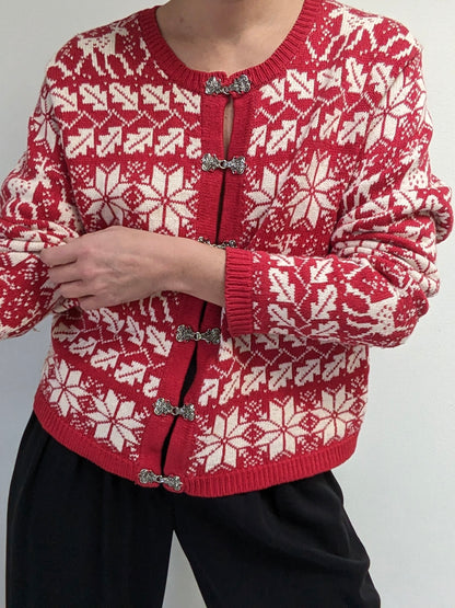 Vintage Holiday Silk & Angora Knit Cardigan