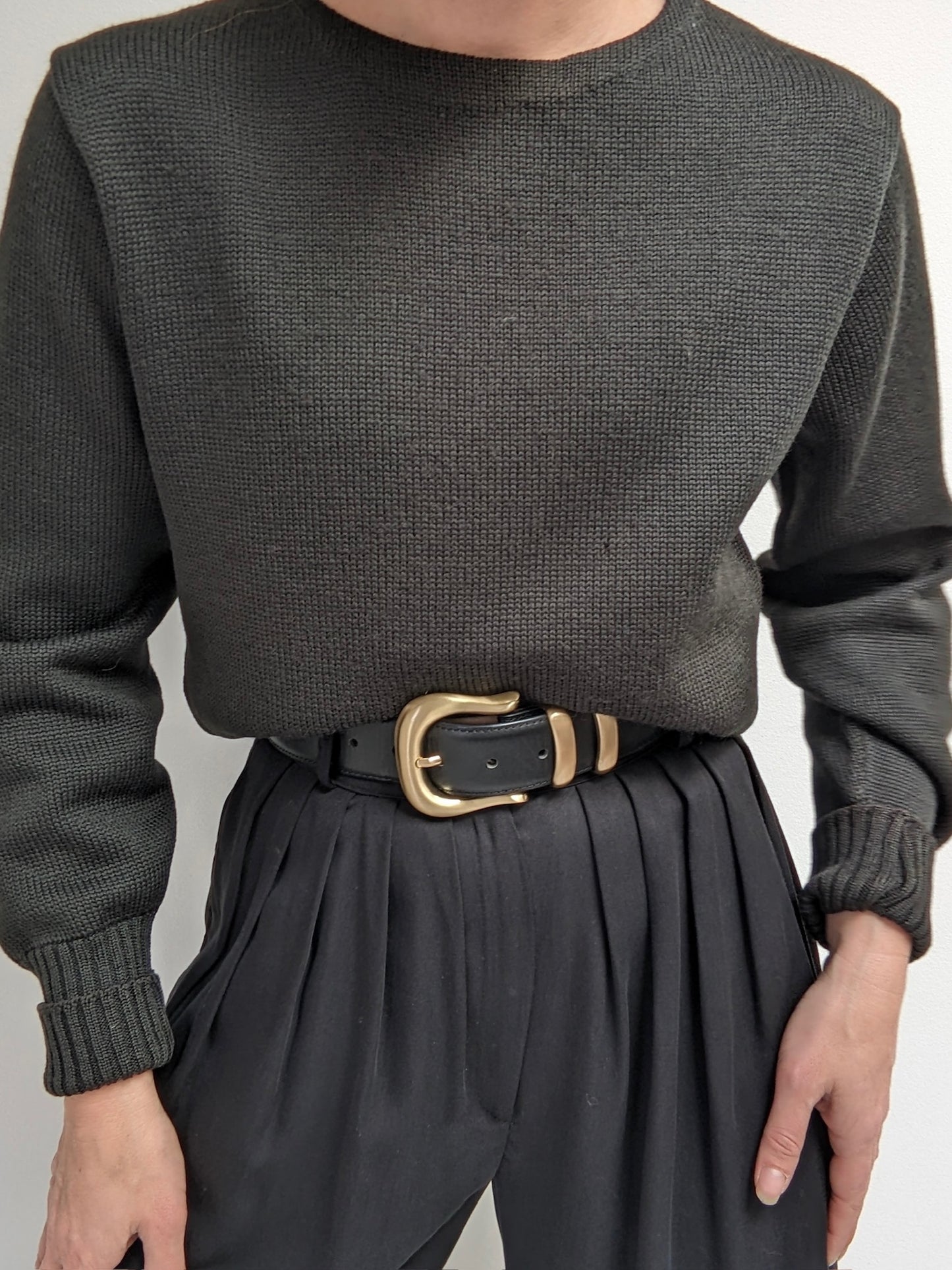 Vintage Deep Olive Wool Sweater