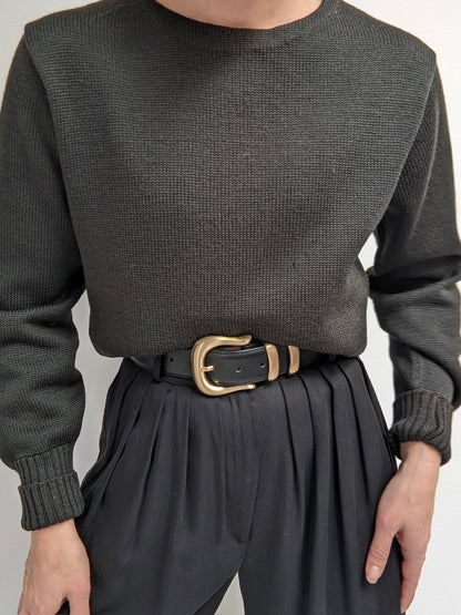 Vintage Deep Olive Wool Sweater