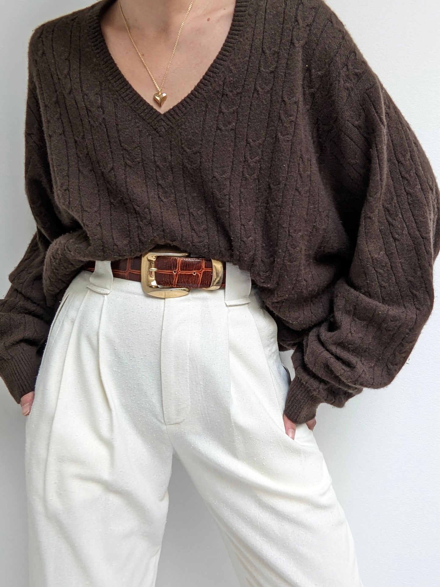 Vintage Espresso Cashmere Sweater