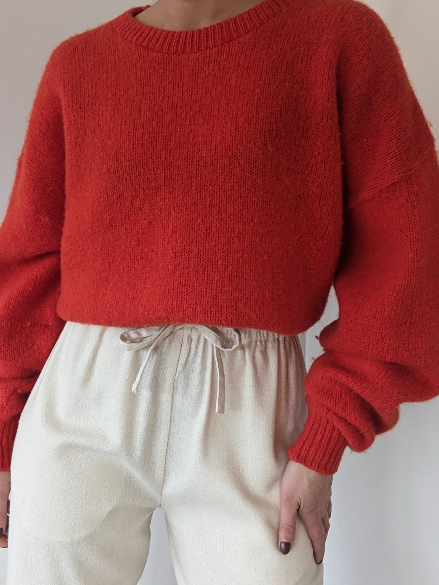 Bold Vintage Citrus Wool Sweater
