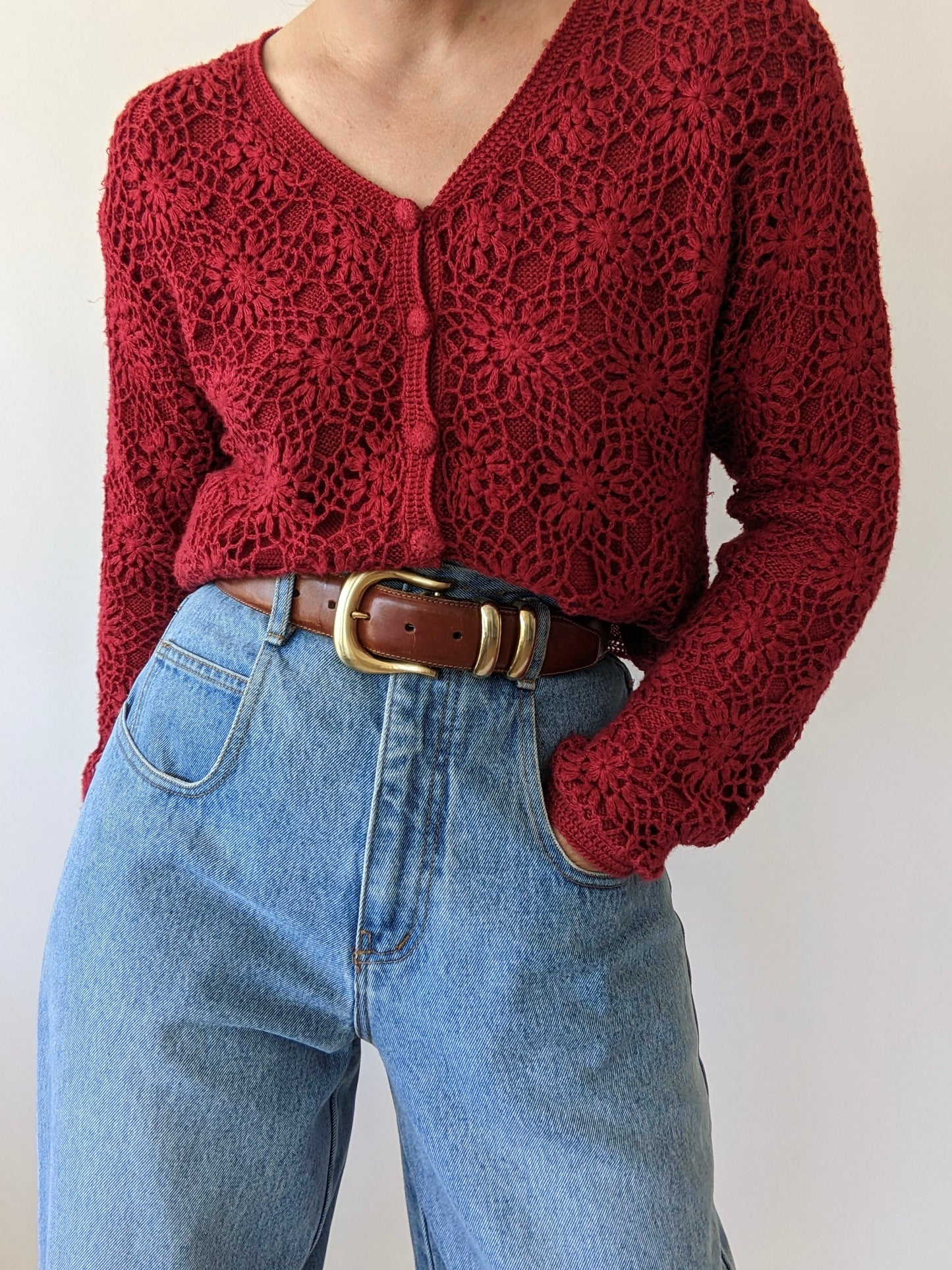 Vintage Jam Crocheted Cardigan