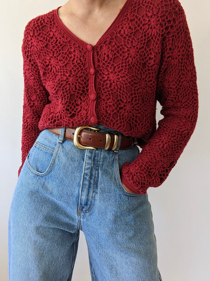 Vintage Jam Crocheted Cardigan