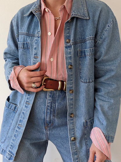 Vintage Denim Chore Coat