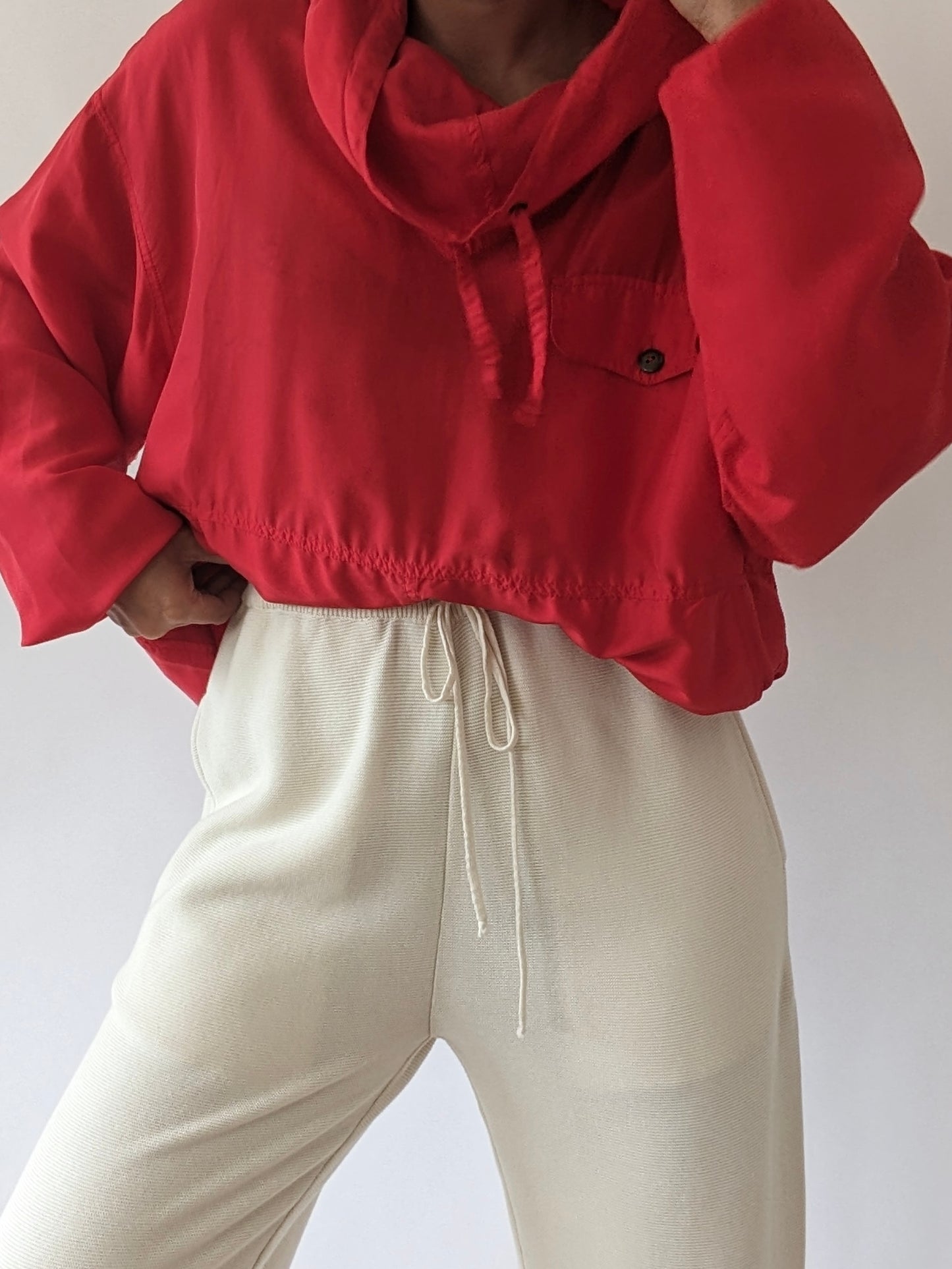 Vintage Cherry Silk Popover