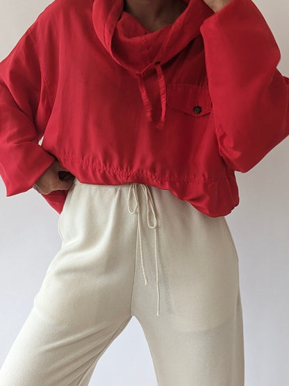Vintage Cherry Silk Popover