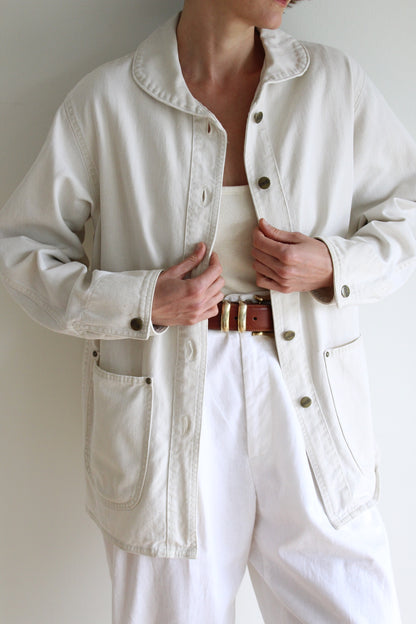 Vintage Bone Cotton Chore Coat