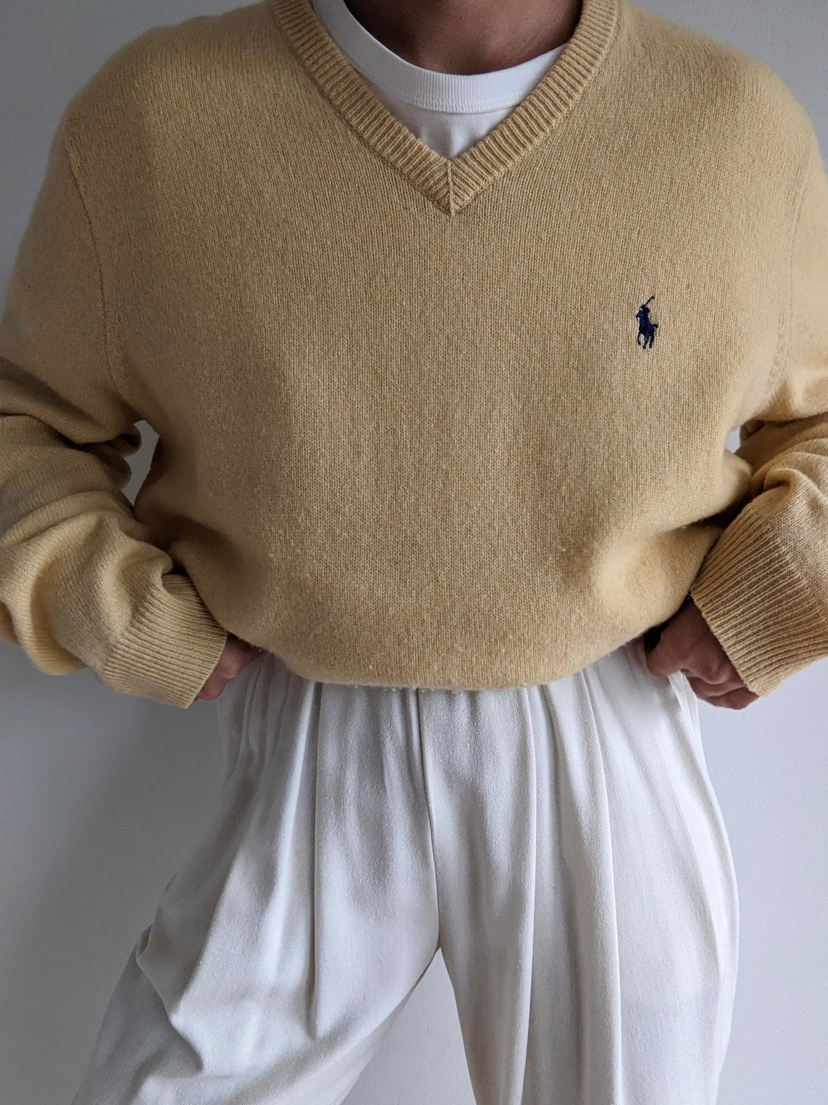 Vintage Ralph Lauren Lemon Lambswool Sweater