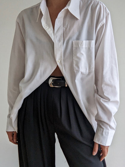 Vintage Christian Dior Crisp White Cotton Shirt