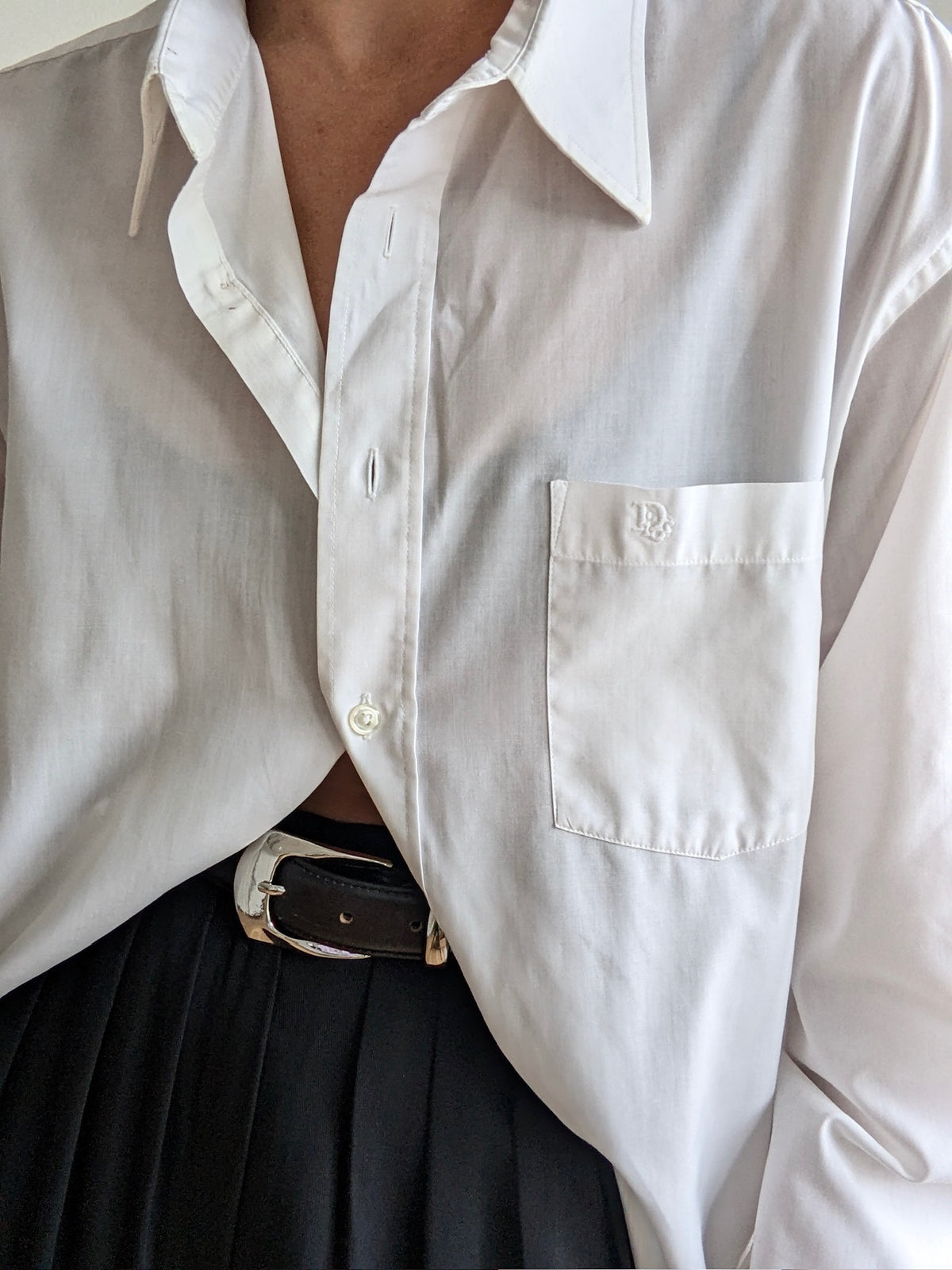 Vintage Christian Dior Crisp White Cotton Shirt