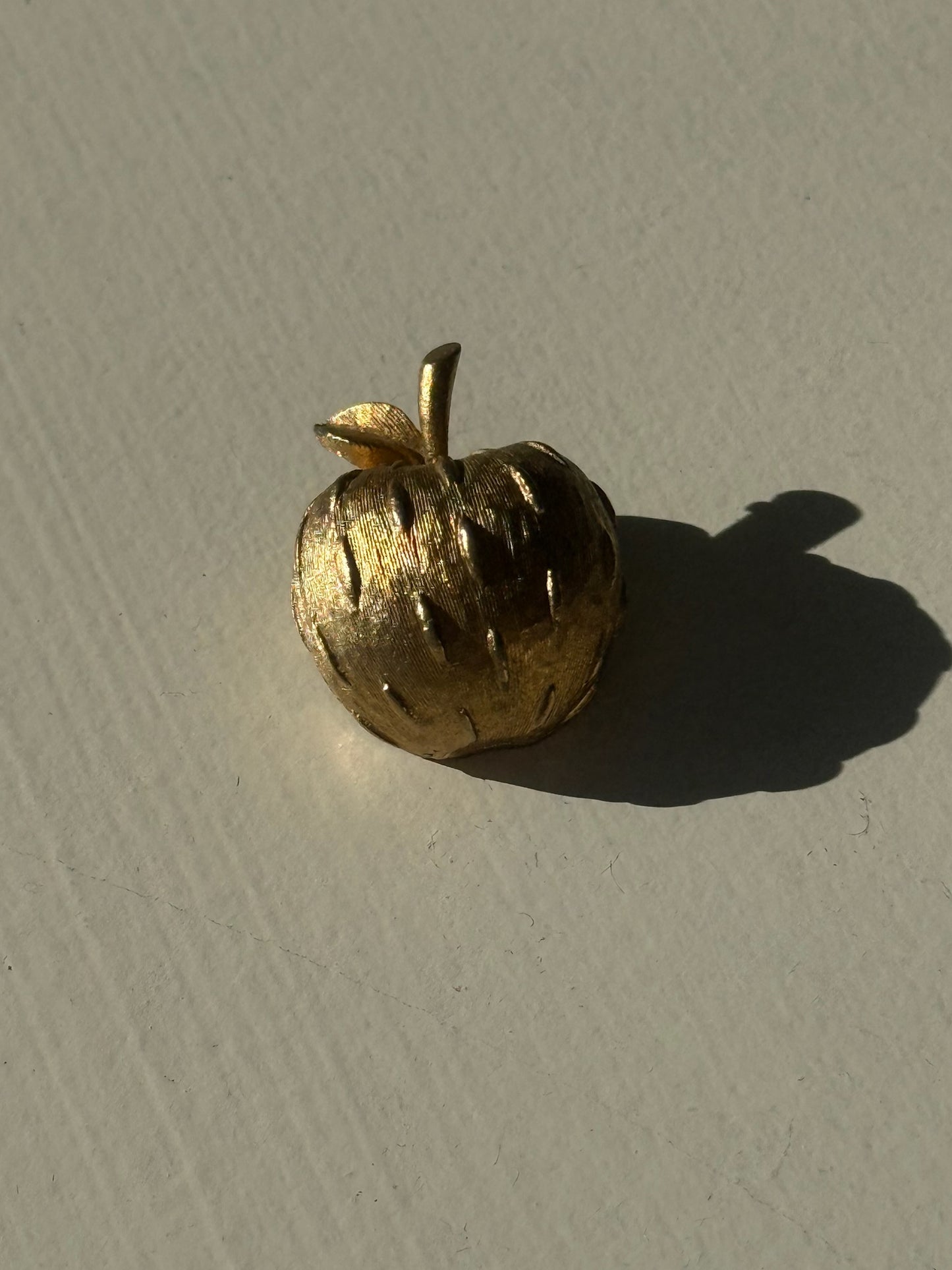 Vintage Gold Apple Brooch