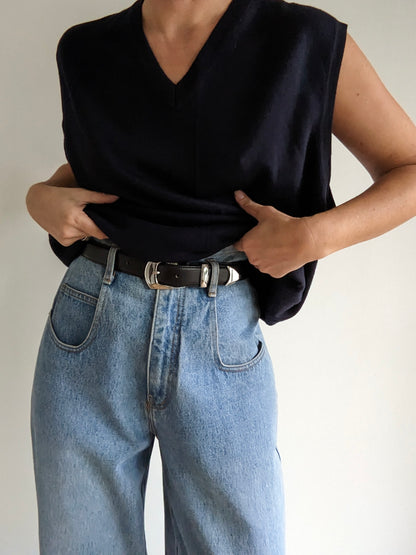 Midnight Merino Wool & Silk Vest