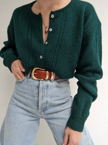 Vintage Pine Wool Cardigan