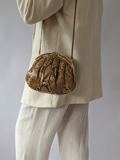Exquisite Vintage Genuine Snakeskin Purse