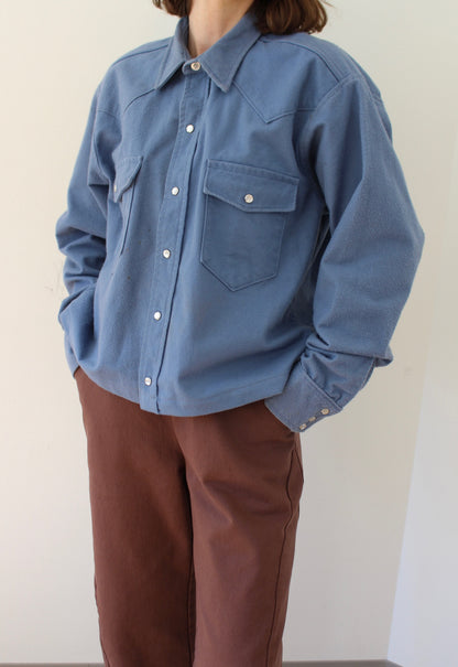 Reworked Long Sleeve Cropped Button Down