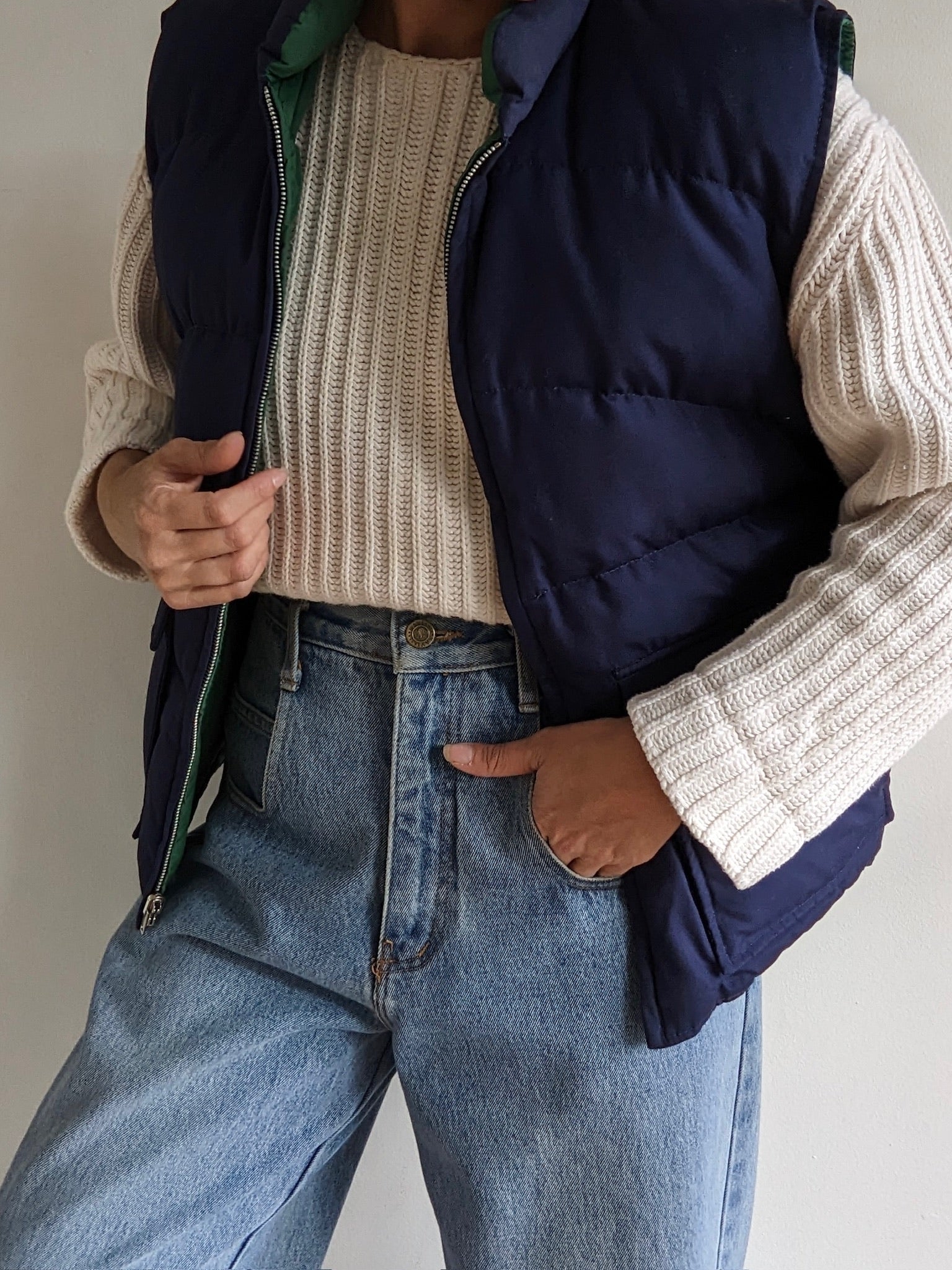 ジャケット・アウター 80s vintage reversible down vest jacket Vintage Reversible Down Puffer Vest – NA NIN
